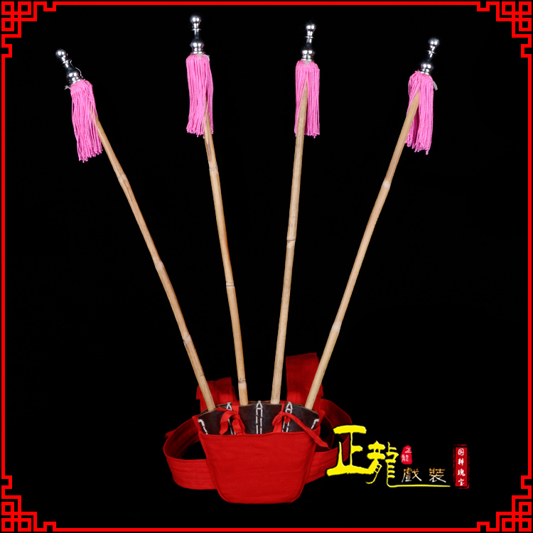 温江戏装戏曲用品靠旗男女大靠 靠板 正宗牛皮旗杆旗架