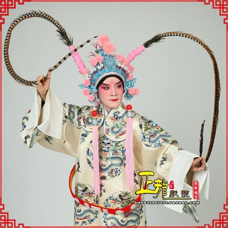 温江京剧戏曲道具用品舞台演出精品羽毛雉鸡毛 翎子