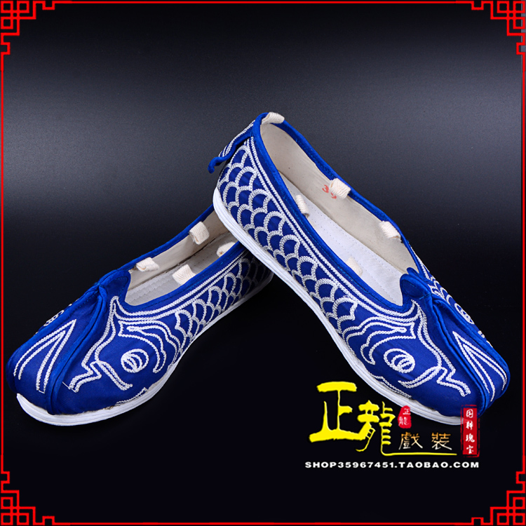 温江戏鞋舞台演出鞋水路英雄三义斋布底鱼鳞洒