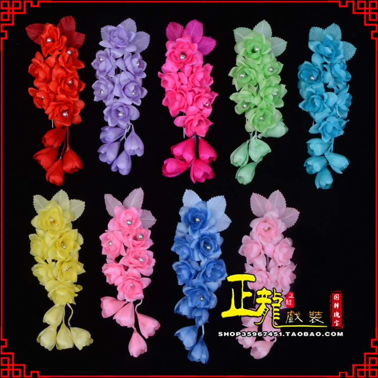 温江鬓花头饰小花头花 真丝绢花