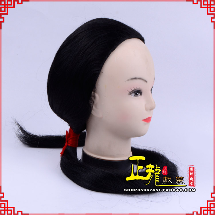 温江古装影视演出头套花旦假发 真发古装发