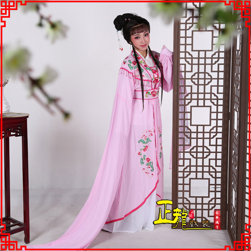 温江花旦黄梅戏服古装戏服水袖戏剧假云肩长披