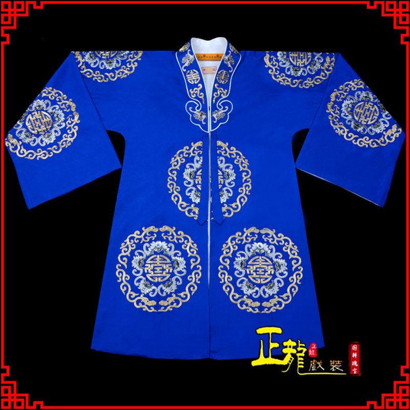 温江老旦团花披夫人土地婆软绉五蝠女员外衣